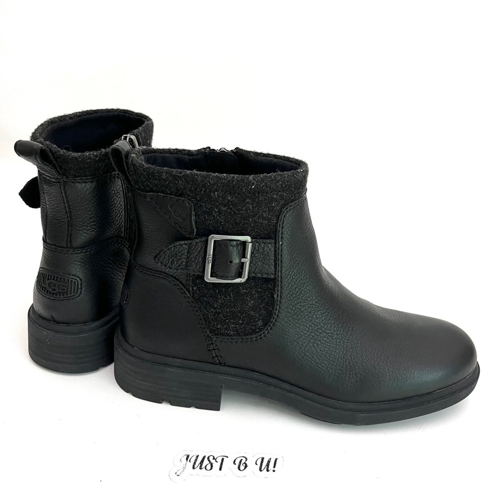 UGGS | Harrison | Black Leather | Moto Boots | NWT